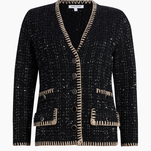Veronica Beard Jackets & Blazers - Veronica Beard Black and Cream Tweed Blazer Small